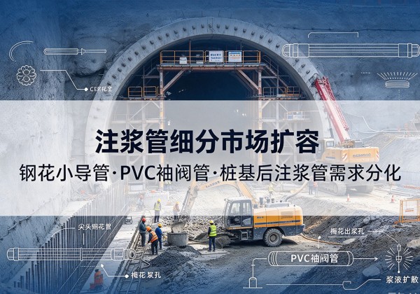 尖草坪注浆管细分市场扩容，隧道钢花小导管、PVC 袖阀管、桩基后注浆管需求分化
